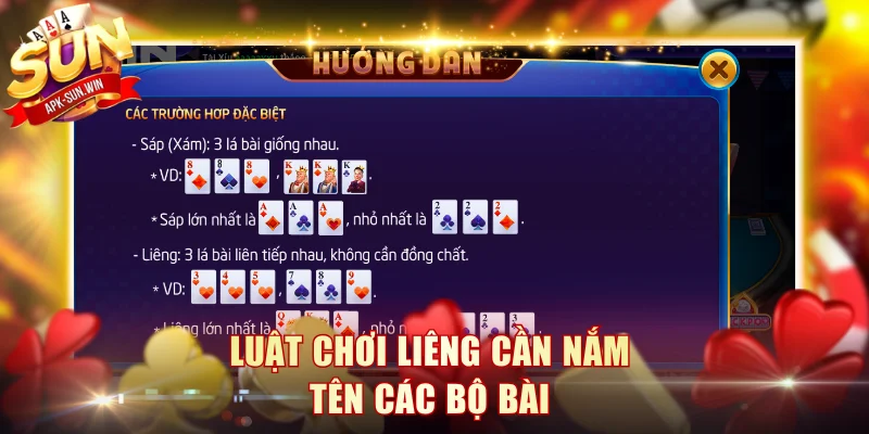 Luật Chơi Liêng Chuẩn - Cách Tố, Phân Định Thắng Thua 3 Điểm danh các bộ bài khi tham gia cược Liêng